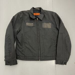 Vintage 70s Red Kap Grey Canvas Workwear Mechanics Jacket